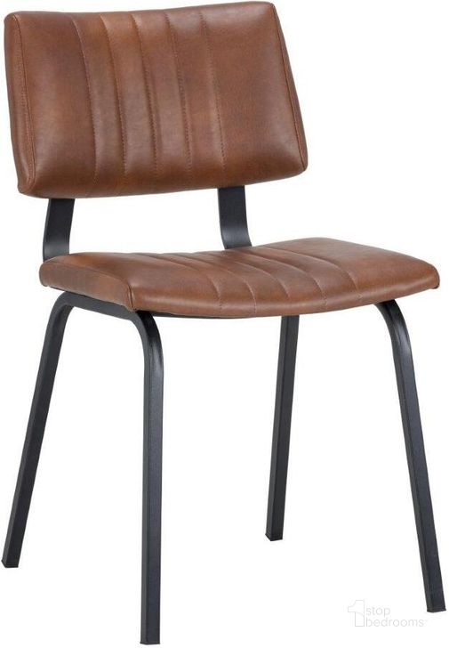 The appearance of Urban Unity Berkley Bravo Cognac Dining Chair Set Of 2 designed by Sunpan in the transitional interior design. This brown piece of furniture  was selected by 1StopBedrooms from Urban Unity Collection to add a touch of cosiness and style into your home. Sku: 105582. Material: Faux Leather. Product Type: Dining Chair. Image1