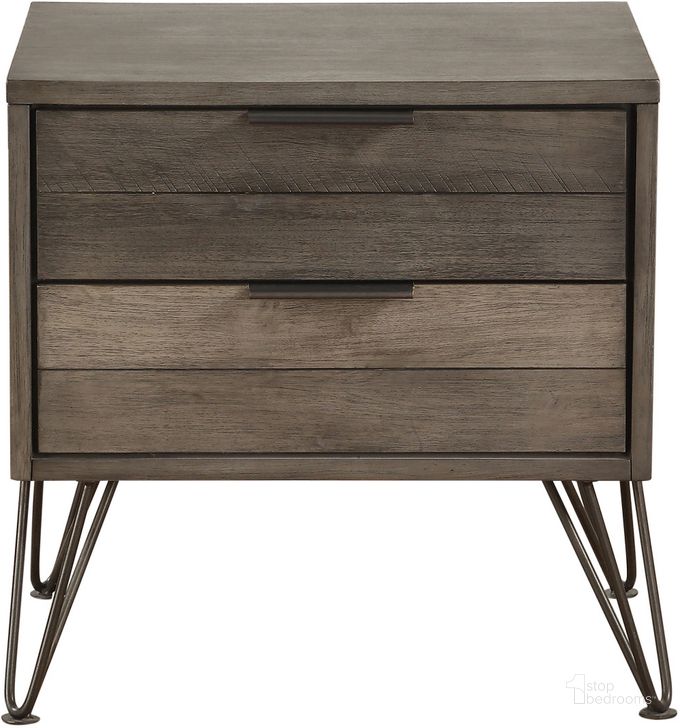 The appearance of Urbanite 3 Tone Gray Night Stand designed by Homelegance in the modern / contemporary interior design. This brown piece of furniture  was selected by 1StopBedrooms from Urbanite Collection to add a touch of cosiness and style into your home. Sku: 1604-4. Material: Wood. Product Type: Nightstand. Image1