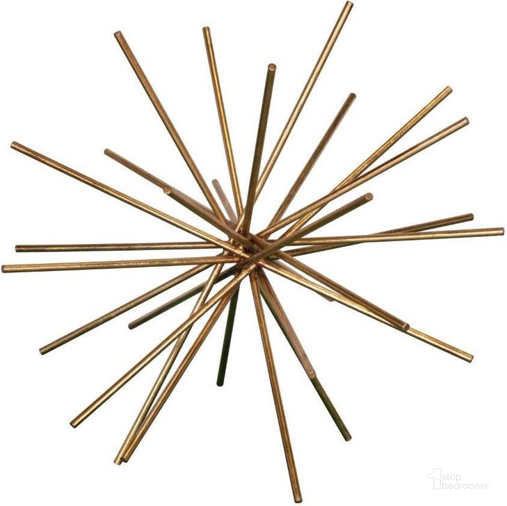 The appearance of Urchin Gold Leaf 20 Inch Iron Rod Asterisk designed by Worlds Away in the modern / contemporary interior design. This gold piece of furniture  was selected by 1StopBedrooms from Urchin Collection to add a touch of cosiness and style into your home. Sku: URCHIN G20. Material: Metal. Product Type: Decor.
