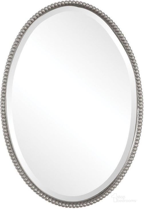 Uttermost Sherise Brushed Nickel Oval Mirror 1StopBedrooms