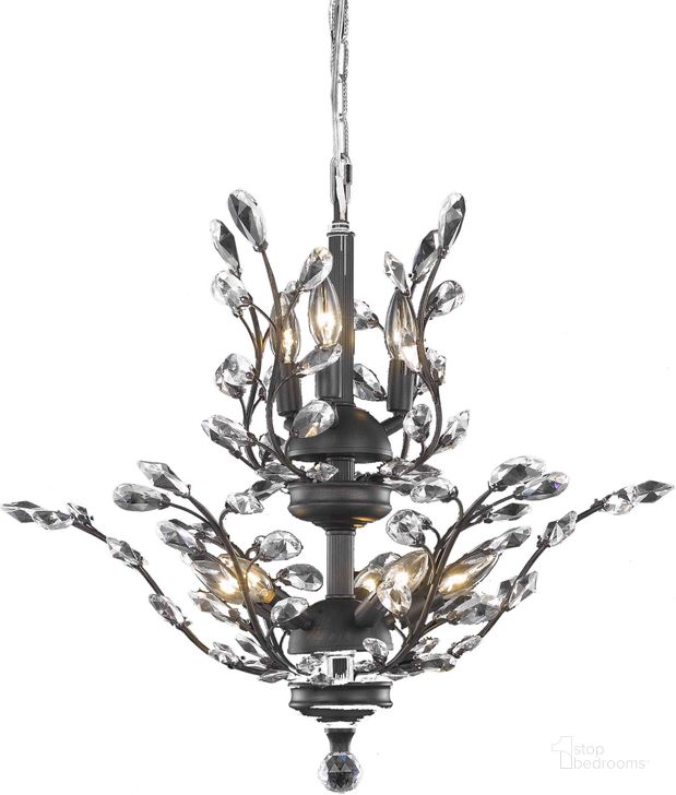 The appearance of Orchid 21 Dark Bronze 8 Light Chandelier With Clear Royal Cut Crystal Trim designed by Elegant Lighting in the modern / contemporary interior design. This brown piece of furniture  was selected by 1StopBedrooms from Orchid Collection to add a touch of cosiness and style into your home. Sku: V2011D21DB/RC. Product Type: Chandelier. Material: Crystal.