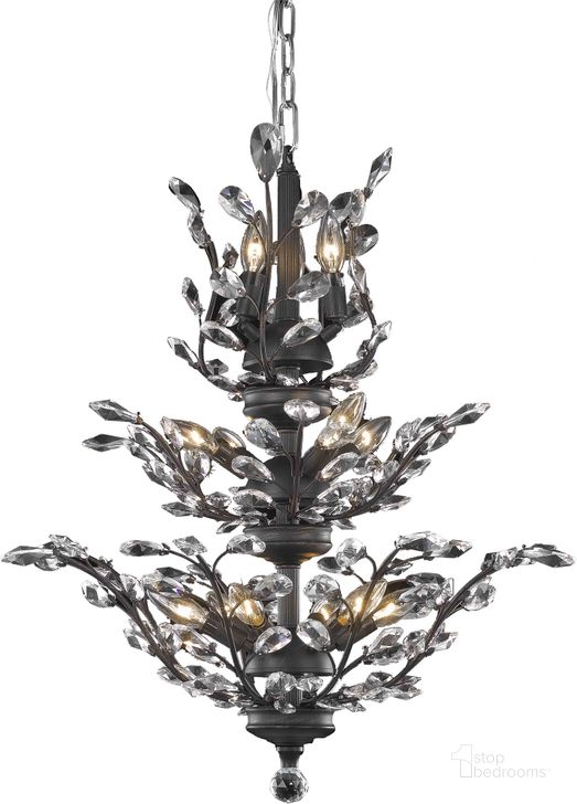 The appearance of Orchid 27 Dark Bronze 13 Light Chandelier With Clear Royal Cut Crystal Trim designed by Elegant Lighting in the modern / contemporary interior design. This gray piece of furniture  was selected by 1StopBedrooms from Orchid Collection to add a touch of cosiness and style into your home. Sku: V2011D27DB/RC. Product Type: Chandelier. Material: Crystal.