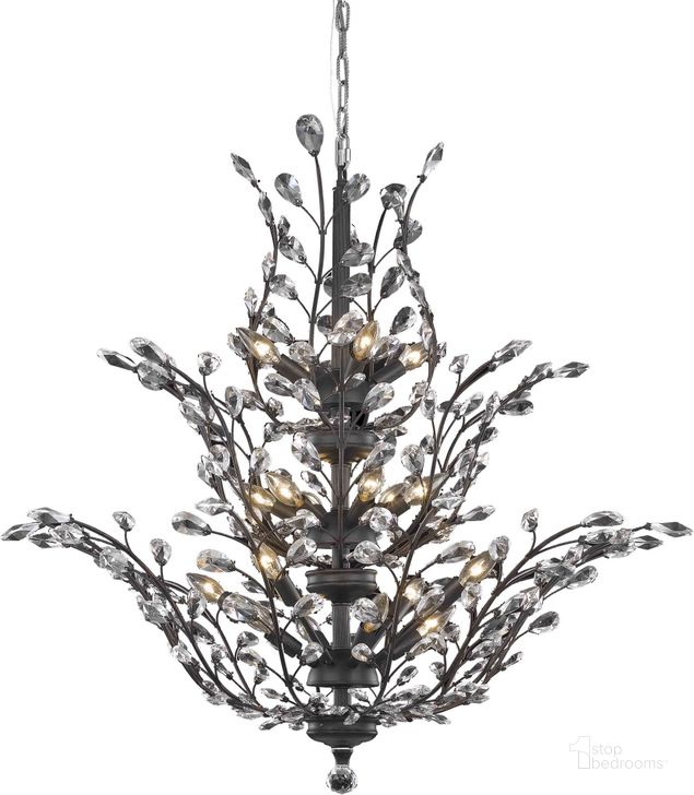 The appearance of Orchid 41 Dark Bronze 18 Light Chandelier With Clear Royal Cut Crystal Trim designed by Elegant Lighting in the modern / contemporary interior design. This gray piece of furniture  was selected by 1StopBedrooms from Orchid Collection to add a touch of cosiness and style into your home. Sku: V2011G41DB/RC. Product Type: Chandelier. Material: Crystal.