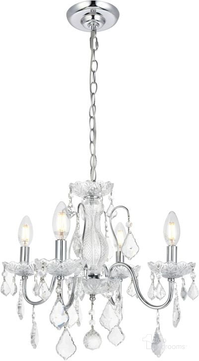 The appearance of St. Francis 17 Chrome 4 Light Pendant With Clear Royal Cut Crystal Trim designed by Elegant Lighting in the modern / contemporary interior design. This chrome piece of furniture  was selected by 1StopBedrooms from St. Francis Collection to add a touch of cosiness and style into your home. Sku: V2015D17C/RC. Material: Steel. Product Type: Pendant Lighting.