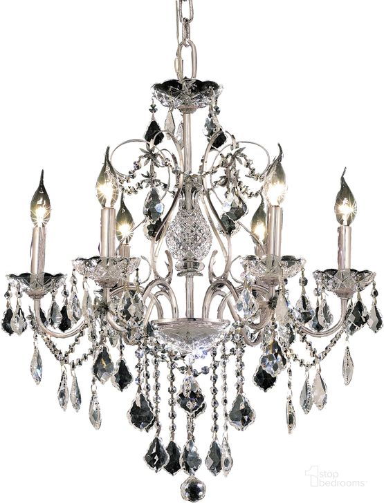 The appearance of V2015d24cRc St Francis 24 Chrome 6 Light Chandelier With Clear Royal Cut Crystal Trim designed by Elegant Lighting in the modern / contemporary interior design. This chrome piece of furniture  was selected by 1StopBedrooms from St. Francis Collection to add a touch of cosiness and style into your home. Sku: V2015D24C/RC. Material: Steel. Product Type: Chandelier.