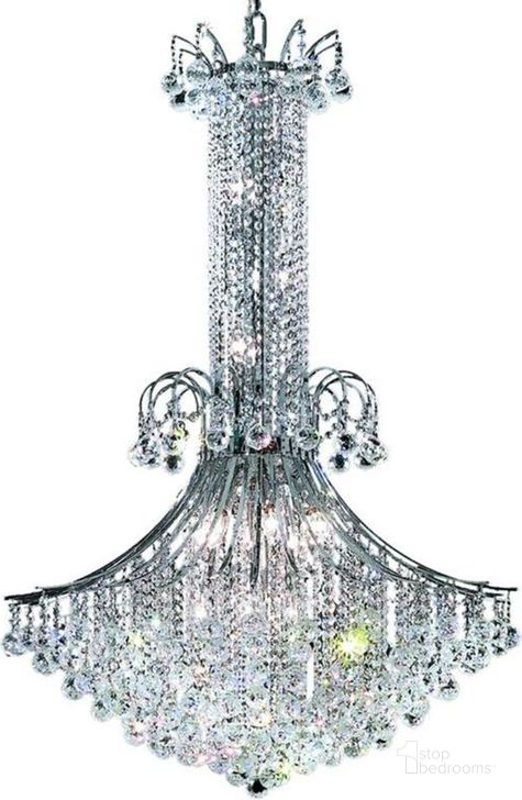The appearance of Toureg 35" Chrome 16 Light Chandelier With Clear Royal Cut Crystal Trim designed by Elegant Lighting in the modern / contemporary interior design. This chrome piece of furniture  was selected by 1StopBedrooms from Toureg Collection to add a touch of cosiness and style into your home. Sku: V8006G35C/RC. Material: Steel. Product Type: Chandelier. Image1
