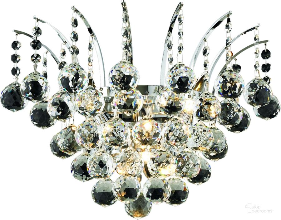 The appearance of Victoria 16 Chrome 3 Light Wall Sconce With Clear Royal Cut Crystal Trim designed by Elegant Lighting in the modern / contemporary interior design. This chrome piece of furniture  was selected by 1StopBedrooms from Victoria Collection to add a touch of cosiness and style into your home. Sku: V8031W16C/RC. Material: Steel. Product Type: Wall Sconce.