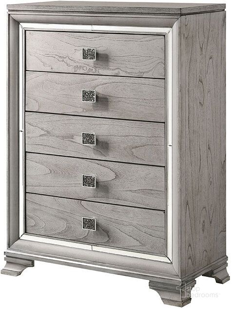 The appearance of Vail Chest designed by Crown Mark in the transitional interior design. This light grey piece of furniture  was selected by 1StopBedrooms from Vail Collection to add a touch of cosiness and style into your home. Sku: B7200-4. Product Type: Chest. Image1