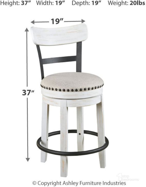 Valebeck White Counter Height Dining Room Set by Ashley Furniture