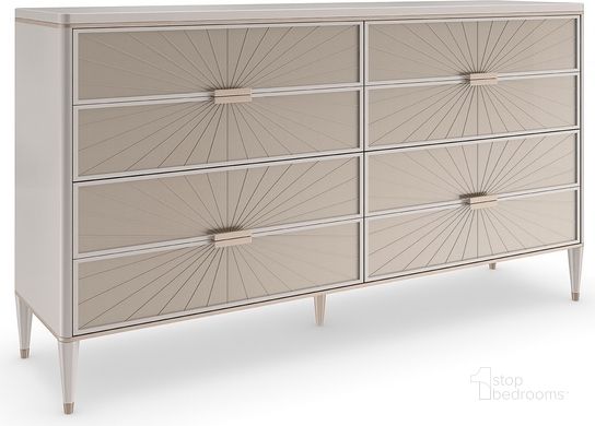 The appearance of Caracole Compositions Valentina Dresser designed by Caracole in the modern / contemporary interior design. This pearl piece of furniture  was selected by 1StopBedrooms from Valentina Collection to add a touch of cosiness and style into your home. Sku: C113-422-011. Material: Wood. Product Type: Dresser.