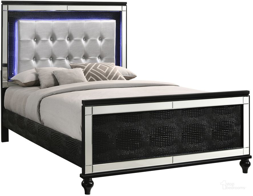 The appearance of Valentino Black Full Panel Bed designed by New Classic in the transitional interior design. This black piece of furniture  was selected by 1StopBedrooms from Valentino Collection to add a touch of cosiness and style into your home. Sku: BA9698B-410;BA9698B-420;BA9698B-530. Bed Type: Panel Bed. Product Type: Panel Bed. Bed Size: Full. Image1