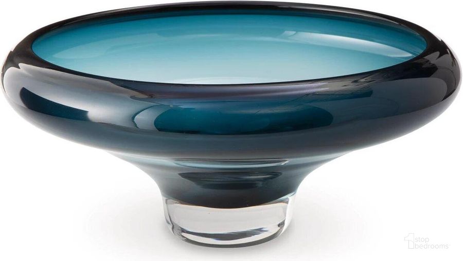 The appearance of Vallborough Bowl In Teal Blue designed by Signature Design by Ashley in the modern / contemporary interior design. This teal blue piece of furniture  was selected by 1StopBedrooms from Vallborough Collection to add a touch of cosiness and style into your home. Sku: A2900017. Material: Glass. Product Type: Bowl. Image1