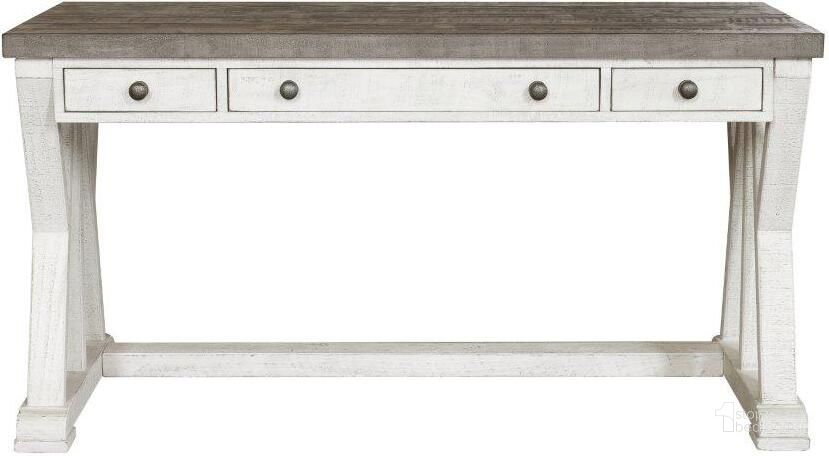 The appearance of Valley Ridge 3 Drawer Desk designed by Samuel Lawrence in the country / farmhouse interior design. This white piece of furniture  was selected by 1StopBedrooms from Valley Collection to add a touch of cosiness and style into your home. Sku: S786-910. Product Type: Desk. Material: Wood Veneer. Image1
