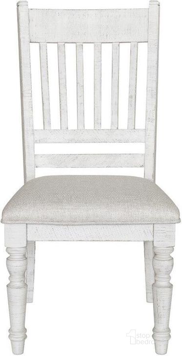 The appearance of Valley Ridge Dining Side Chair Set Of 2 In White designed by Samuel Lawrence in the country / farmhouse interior design. This white piece of furniture  was selected by 1StopBedrooms from  to add a touch of cosiness and style into your home. Sku: S786-154. Product Type: Dining Chair. Material: Solid Pine. Image1