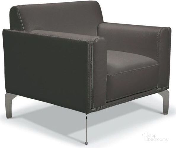 The appearance of Vania Dark Grey Leather Accent Chair designed by Bellini Modern Living in the modern / contemporary interior design. This dark gray piece of furniture  was selected by 1StopBedrooms from Vania Collection to add a touch of cosiness and style into your home. Sku: Vania DGY. Product Type: Accent Chair.