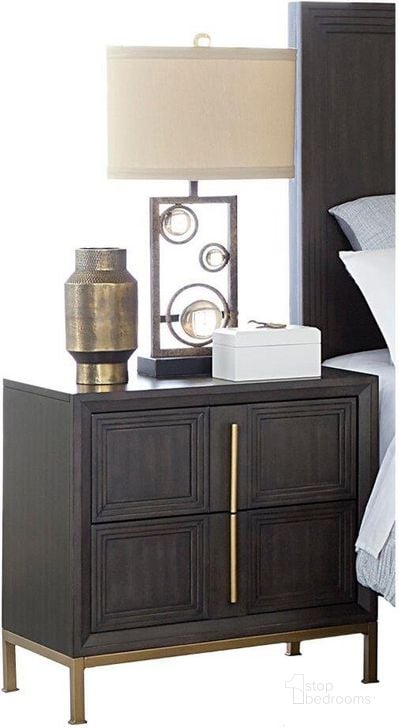 The appearance of Vargehese Dark Charcoal Nightstand designed by Homelegance in the modern / contemporary interior design. This dark charcoal piece of furniture  was selected by 1StopBedrooms from Vargehese Collection to add a touch of cosiness and style into your home. Sku: 1729-4. Product Type: Nightstand. Image1