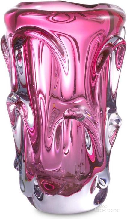 The appearance of Vase Aila L Pink designed by Eichholtz in the modern / contemporary interior design. This pink piece of furniture  was selected by 1StopBedrooms from Aila Collection to add a touch of cosiness and style into your home. Sku: 116174. Material: Glass. Product Type: Vase. Image1