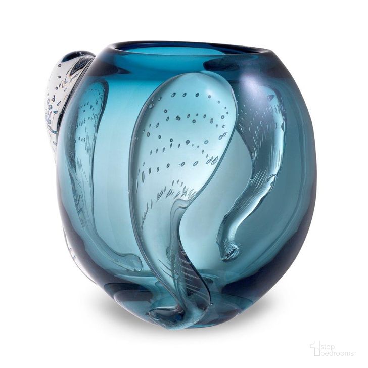 The appearance of Vase Sianluca L Blue designed by Eichholtz in the modern / contemporary interior design. This blue piece of furniture  was selected by 1StopBedrooms from Sianluca Collection to add a touch of cosiness and style into your home. Sku: 114692. Material: Glass. Product Type: Vase. Image1