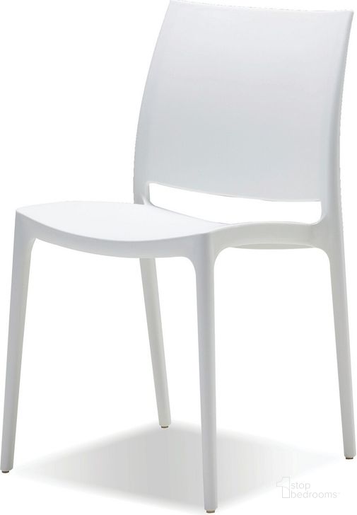 The appearance of Vata White Dining Chair - Set of 4 designed by Mobital in the modern / contemporary interior design. This white piece of furniture  was selected by 1StopBedrooms from Vata Collection to add a touch of cosiness and style into your home. Sku: DCH-VATA-WHIT-. Product Type: Dining Chair.