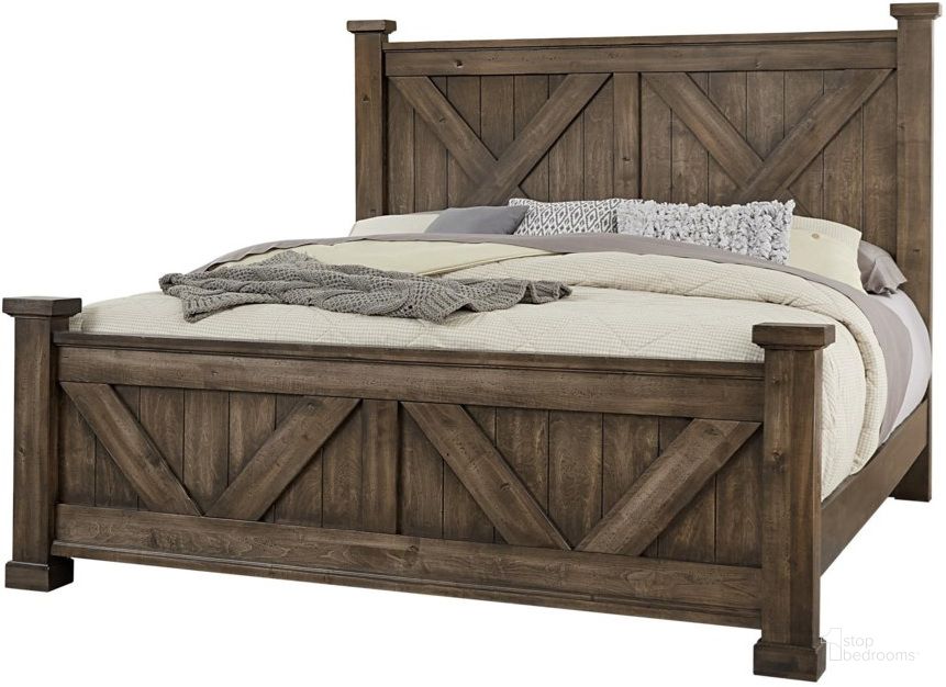 The appearance of Cool Rustic King Barndoor X Headboard And Footboard In Mink designed by Artisan & Post in the transitional interior design. This brown piece of furniture  was selected by 1StopBedrooms from Cool Rustic Collection to add a touch of cosiness and style into your home. Sku: 170-667;170-766;170-933;MS-MS2. Bed Type: Poster Bed. Material: Wood. Product Type: Poster Bed. Bed Size: King. Image1