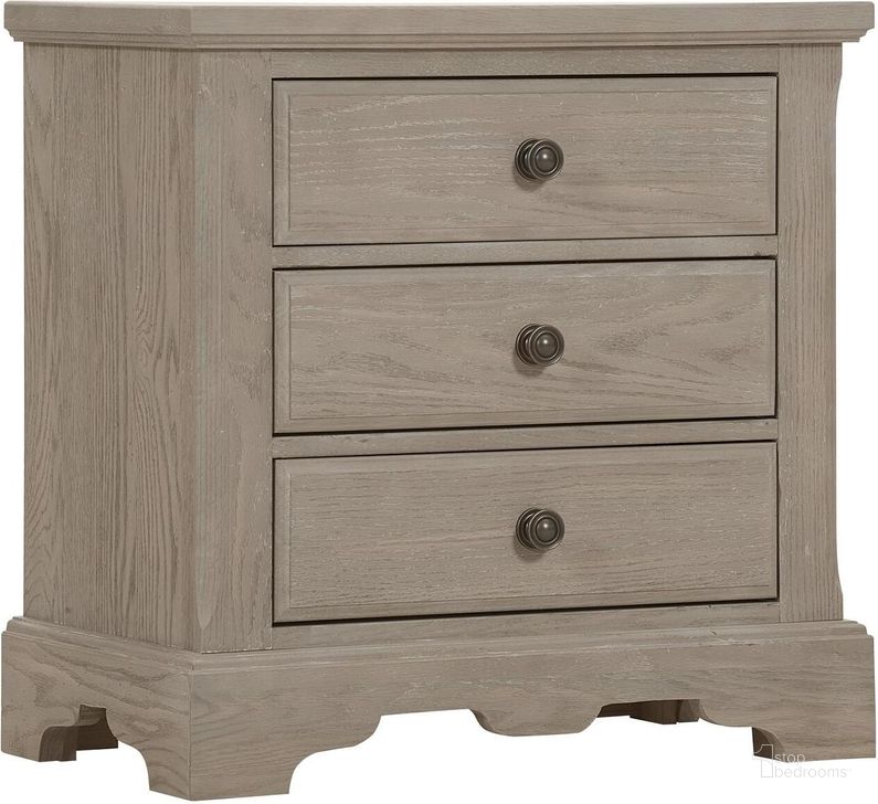 The appearance of Heritage 3 Drawer Nightstand In Aged White Oak designed by Artisan & Post in the modern / contemporary interior design. This gray piece of furniture  was selected by 1StopBedrooms from Heritage Collection to add a touch of cosiness and style into your home. Sku: 114-227. Material: Wood. Product Type: Nightstand. Image1