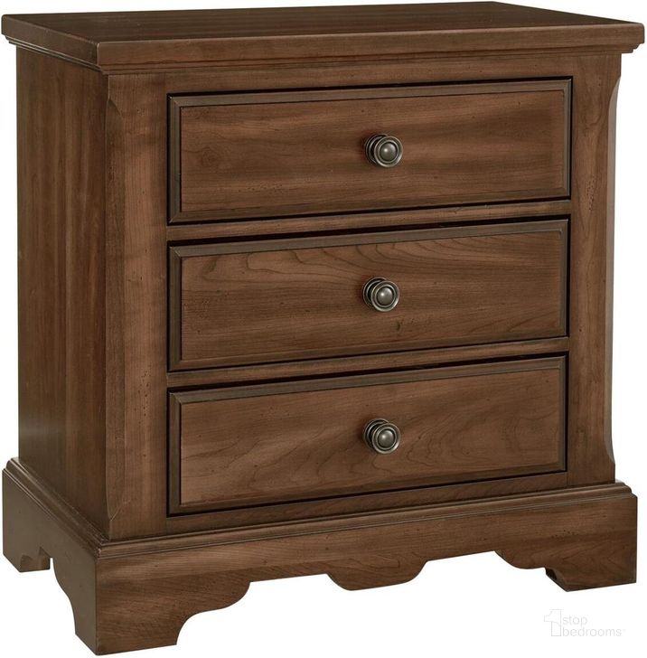 The appearance of Heritage 3 Drawer Nightstand In Amish Cherry designed by Artisan & Post in the modern / contemporary interior design. This cherry piece of furniture  was selected by 1StopBedrooms from Heritage Collection to add a touch of cosiness and style into your home. Sku: 110-227. Material: Wood. Product Type: Nightstand. Image1