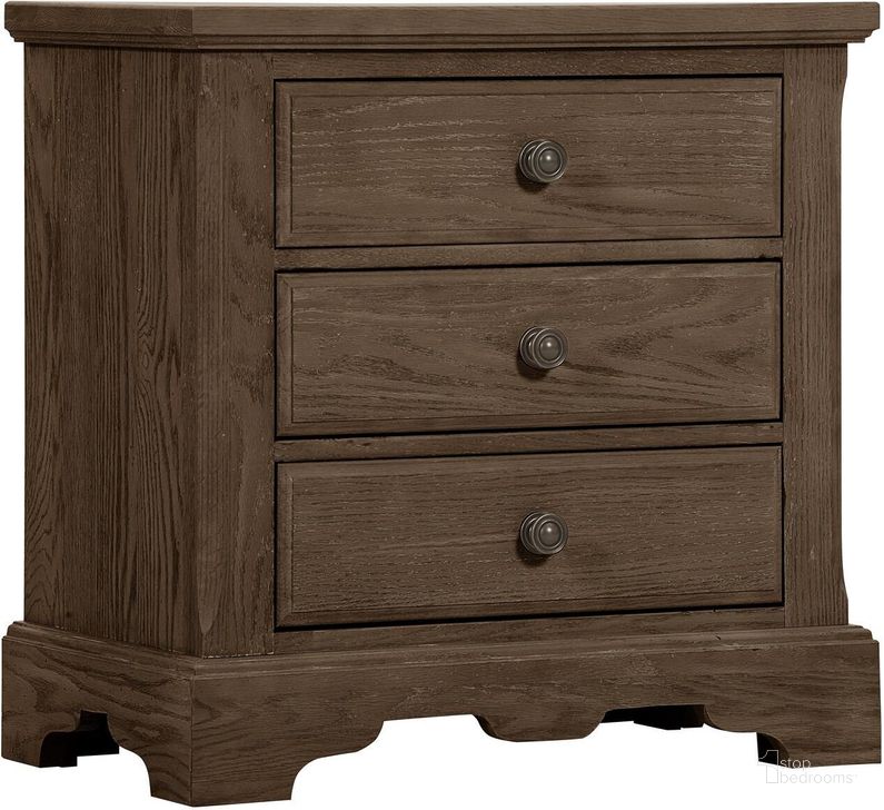 The appearance of Heritage 3 Drawer Nightstand In Greystone designed by Artisan & Post in the modern / contemporary interior design. This oak piece of furniture  was selected by 1StopBedrooms from Heritage Collection to add a touch of cosiness and style into your home. Sku: 112-227. Material: Wood. Product Type: Nightstand. Image1