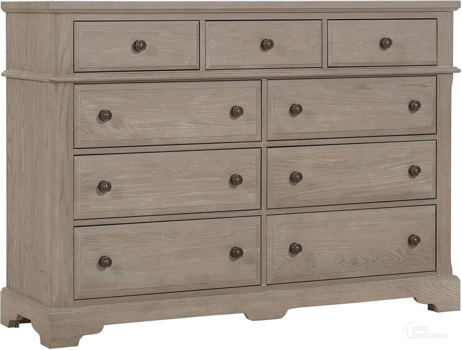 The appearance of Heritage 9 Drawer Bureau In Aged White Oak designed by Artisan & Post in the modern / contemporary interior design. This gray piece of furniture  was selected by 1StopBedrooms from Heritage Collection to add a touch of cosiness and style into your home. Sku: 114-003. Material: Wood. Product Type: Bureau. Image1