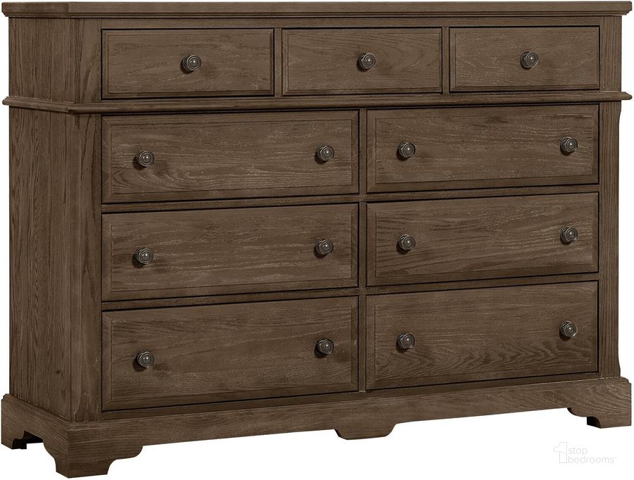 The appearance of Heritage 9 Drawer Bureau In Greystone designed by Artisan & Post in the modern / contemporary interior design. This oak piece of furniture  was selected by 1StopBedrooms from Heritage Collection to add a touch of cosiness and style into your home. Sku: 112-003. Material: Wood. Product Type: Bureau. Image1