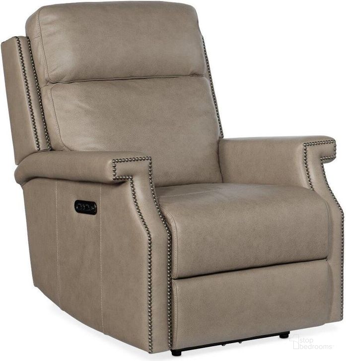 The appearance of Vaughn Zero Gravity Recliner With Power Headrest SS106-PHZ1-091 designed by Hooker in the transitional interior design. This grey piece of furniture  was selected by 1StopBedrooms from MS Collection to add a touch of cosiness and style into your home. Sku: SS106-PHZ1-091. Material: Leather. Product Type: Recliner. Image1