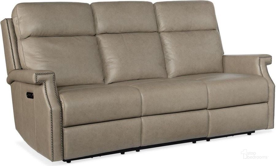 The appearance of Vaughn Zero Gravity Sofa With Power Headrest SS106-PHZ3-091 designed by Hooker in the transitional interior design. This grey piece of furniture  was selected by 1StopBedrooms from MS Collection to add a touch of cosiness and style into your home. Sku: SS106-PHZ3-091. Material: Leather. Product Type: Sofa. Image1