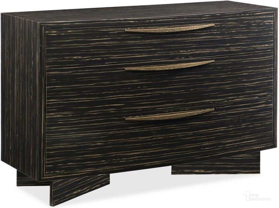 The appearance of Modern Caracole Edge Bedroom Vector Dresser designed by Caracole in the modern / contemporary interior design. This ebony piece of furniture  was selected by 1StopBedrooms from Modern Edge Collection to add a touch of cosiness and style into your home. Sku: M103-419-021. Material: Wood. Product Type: Dresser. Image1
