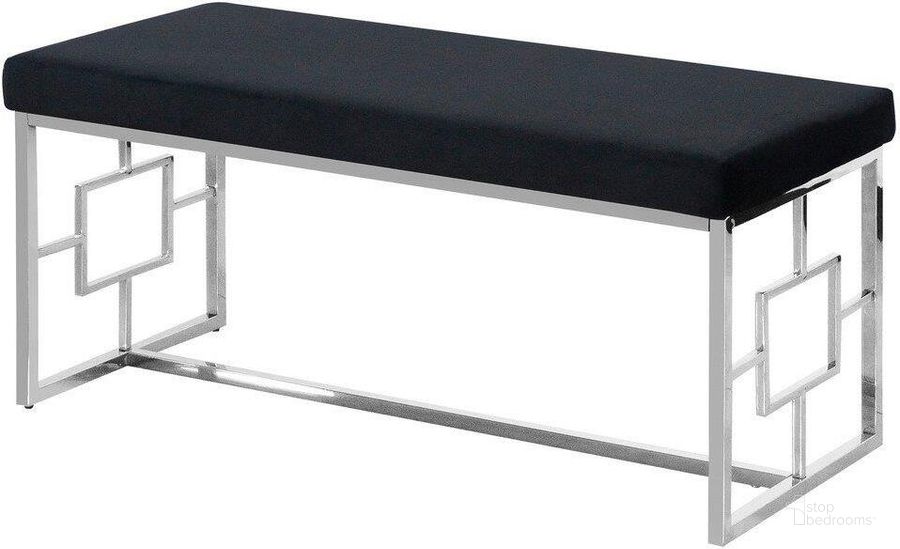 The appearance of Velvet And Stainless Steel Bench In Black And Silver designed by Best Master Furniture in the modern / contemporary interior design. This black/silver piece of furniture  was selected by 1StopBedrooms from  to add a touch of cosiness and style into your home. Sku: E01. Product Type: Bedroom Bench. Material: Velvet. Image1