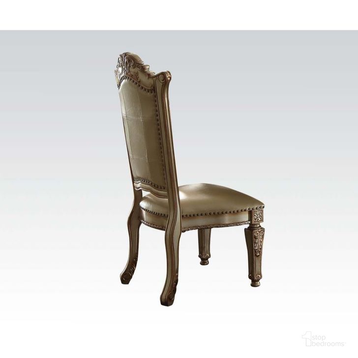 The appearance of Vendome Side Chair (Gold Patina) (Set of 2) designed by ACME in the rustic / southwestern interior design. This gold patina piece of furniture  was selected by 1StopBedrooms from Vendome Collection to add a touch of cosiness and style into your home. Sku: 63003. Material: Wood. Product Type: Side Chair.