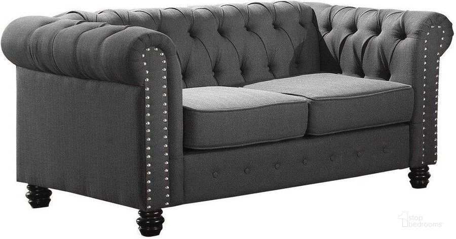 The appearance of Venice Fabric Upholstered Living Room Loveseat In Klein Charcoal designed by Best Master Furniture in the transitional interior design. This charcoal piece of furniture  was selected by 1StopBedrooms from Venice Collection to add a touch of cosiness and style into your home. Sku: YS001CL. Material: Fabric. Product Type: Loveseat. Image1