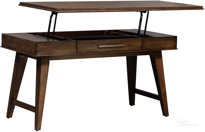 The appearance of Ventura Blvd Lift Top Writing Desk designed by Liberty in the modern / contemporary interior design. This bronze spice piece of furniture  was selected by 1StopBedrooms from Ventura Blvd Collection to add a touch of cosiness and style into your home. Sku: 796-HO109. Product Type: Home Office Desk. Material: Rubberwood. Image1