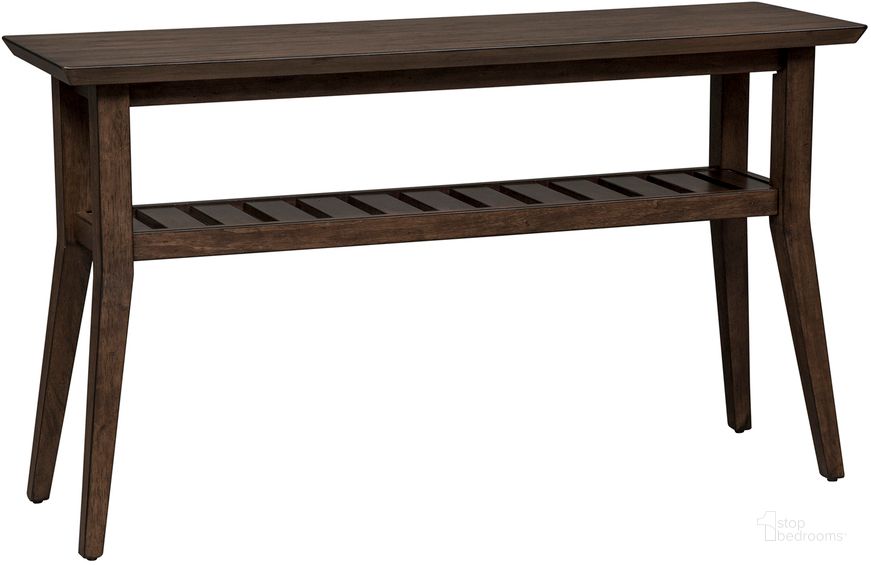 The appearance of Ventura Blvd Sofa Table designed by Liberty in the modern / contemporary interior design. This bronze spice piece of furniture  was selected by 1StopBedrooms from Ventura Blvd Collection to add a touch of cosiness and style into your home. Sku: 796-OT1030. Product Type: Sofa Table. Material: Rubberwood. Image1