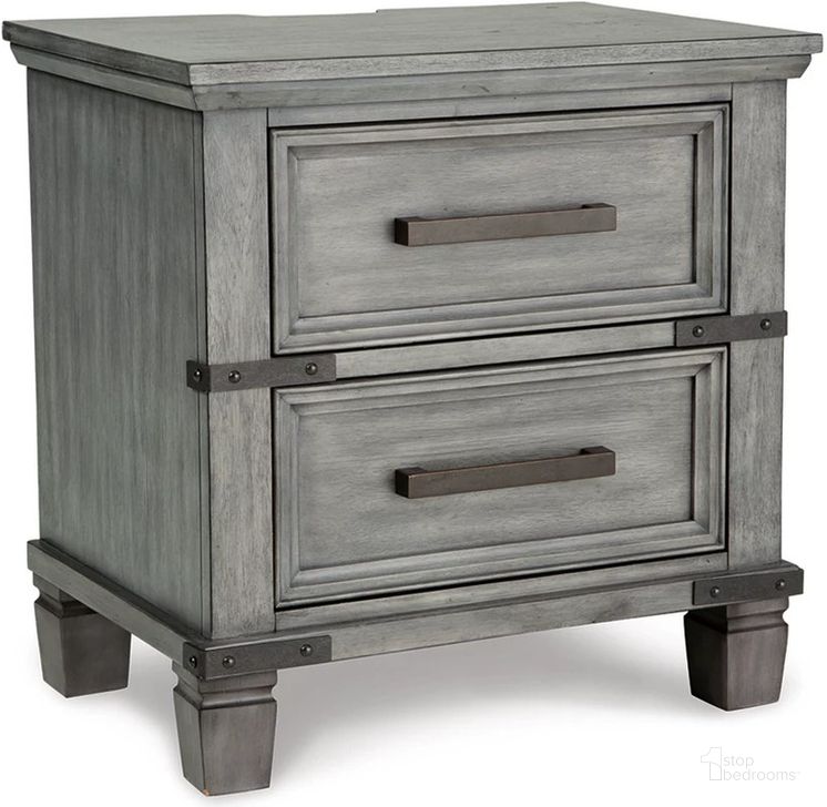 The appearance of Veraley Gray Nightstand designed by Bennett Interiors in the transitional interior design. This gray piece of furniture  was selected by 1StopBedrooms from Veraley Collection to add a touch of cosiness and style into your home. Sku: B772-92. Material: Wood. Product Type: Nightstand. Image1