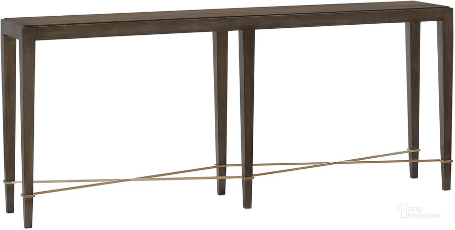 The appearance of Verona Chanterelle Console Table In Champagne designed by Currey & Company in the modern / contemporary interior design. This champagne piece of furniture  was selected by 1StopBedrooms from Verona Collection to add a touch of cosiness and style into your home. Sku: 3000-0116. Material: Wood. Product Type: Console Table. Image1