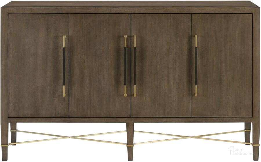 The appearance of Verona Chanterelle Sideboard In Champagne designed by Currey & Company in the modern / contemporary interior design. This champagne piece of furniture  was selected by 1StopBedrooms from Verona Collection to add a touch of cosiness and style into your home. Sku: 3000-0119. Product Type: Sideboard. Material: Iron. Image1