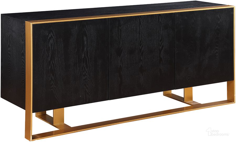 The appearance of Verona Wood Grain Sideboard In Black designed by Best Master Furniture in the modern / contemporary interior design. This black piece of furniture  was selected by 1StopBedrooms from Verona Collection to add a touch of cosiness and style into your home. Sku: T2026BGS. Material: Wood. Product Type: Buffets, Sideboards and Server. Image1