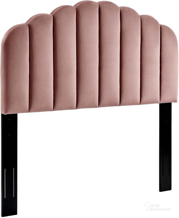 The appearance of Veronique Full/Queen Performance Velvet Headboard In Dusty Rose designed by Modway in the modern / contemporary interior design. This dusty rose piece of furniture  was selected by 1StopBedrooms from Veronique Collection to add a touch of cosiness and style into your home. Sku: MOD-6207-DUS. Product Type: Headboard. Bed Size: Queen. Material: MDF. Image1