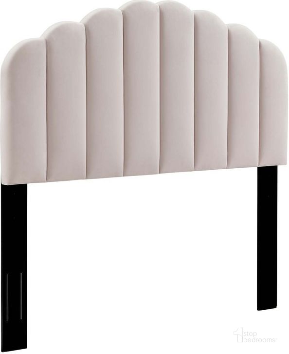 The appearance of Veronique Full/Queen Performance Velvet Headboard In Pink designed by Modway in the modern / contemporary interior design. This pink piece of furniture  was selected by 1StopBedrooms from Veronique Collection to add a touch of cosiness and style into your home. Sku: MOD-6207-PNK. Product Type: Headboard. Bed Size: Queen. Material: MDF. Image1