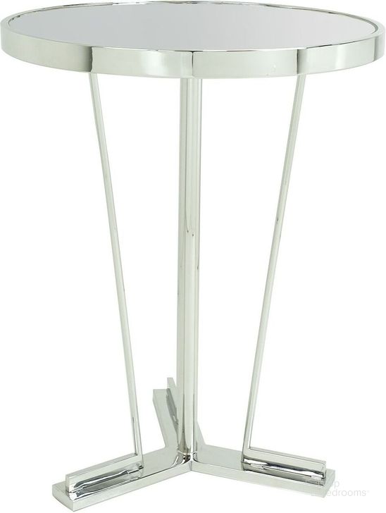 The appearance of Verti Polished Stainless Steel End Table designed by Bellini Modern Living in the modern / contemporary interior design. This chrome piece of furniture  was selected by 1StopBedrooms from Verti Collection to add a touch of cosiness and style into your home. Sku: Verti ET. Product Type: End Table.