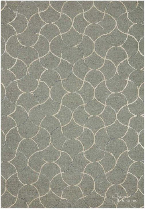 The appearance of Verve Sage/Silver Rug VERVVER-05SGSI7999 designed by Loloi Rugs in the modern / contemporary interior design. This sage and silver piece of furniture  was selected by 1StopBedrooms from Verve Collection to add a touch of cosiness and style into your home. Sku: VERVVER-05SGSI7999. Material: Wool. Product Type: Rug. Image1