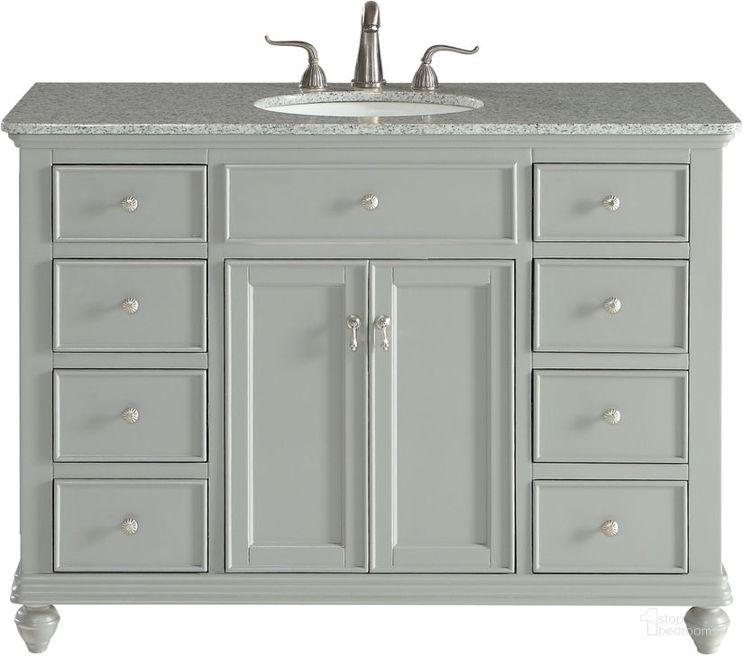 The appearance of Otto 48" Light Grey Single Vanity Set designed by Elegant Lighting in the transitional interior design. This gray piece of furniture  was selected by 1StopBedrooms from Otto Collection to add a touch of cosiness and style into your home. Sku: VF12348GR. Material: MDF. Product Type: Bathroom Vanity. Image1