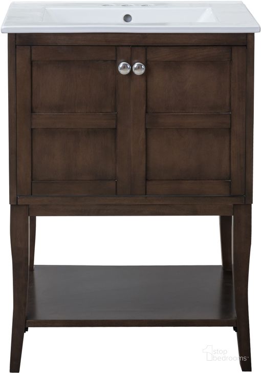 The appearance of Mason 24 Antique Coffee Vanity Set designed by Elegant Lighting in the transitional interior design. This brown piece of furniture  was selected by 1StopBedrooms from Mason Collection to add a touch of cosiness and style into your home. Sku: VF2102. Material: Wood. Product Type: Bathroom Vanity.