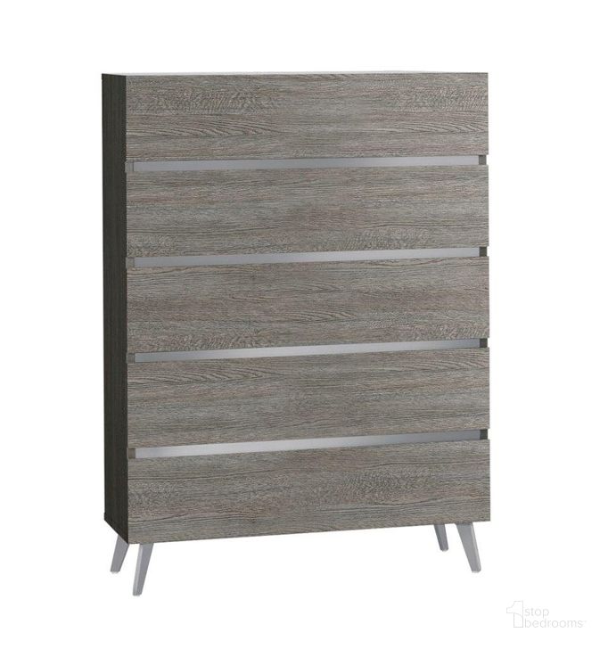 The appearance of Victoria Chest In Grey designed by J&M in the modern / contemporary interior design. This grey piece of furniture  was selected by 1StopBedrooms from Victoria Collection to add a touch of cosiness and style into your home. Sku: 18699-C. Product Type: Chest. Material: MDF. Image1