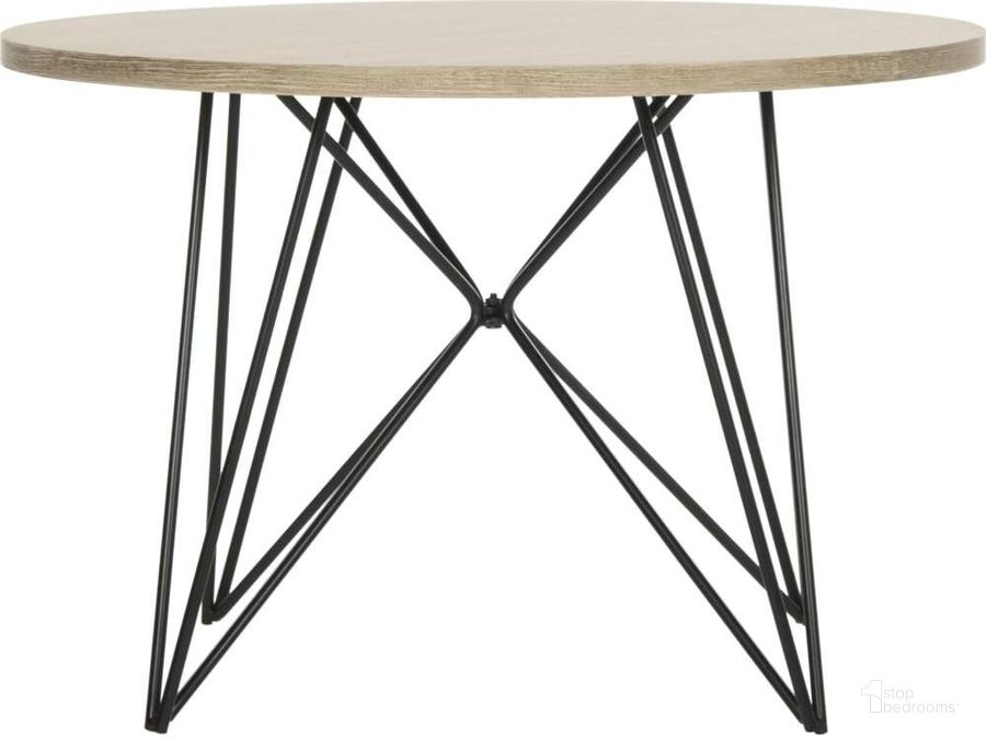 The appearance of Vida Light Oak and Black Retro Mid Century Wood End Table designed by Safavieh in the modern / contemporary interior design. This light brown piece of furniture  was selected by 1StopBedrooms from Vida Collection to add a touch of cosiness and style into your home. Sku: FOX4262A. Product Type: Accent Table. Material: Iron. Image1