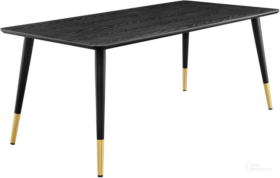 The appearance of Vigor Rectangular Dining Table designed by Modway in the modern / contemporary interior design. This black piece of furniture  was selected by 1StopBedrooms from Vigor Collection to add a touch of cosiness and style into your home. Sku: EEI-4216-BLK. Table Base Style: Legs. Material: Steel. Product Type: Dining Table. Table Top Shape: Rectangular. Size: 35". Image1
